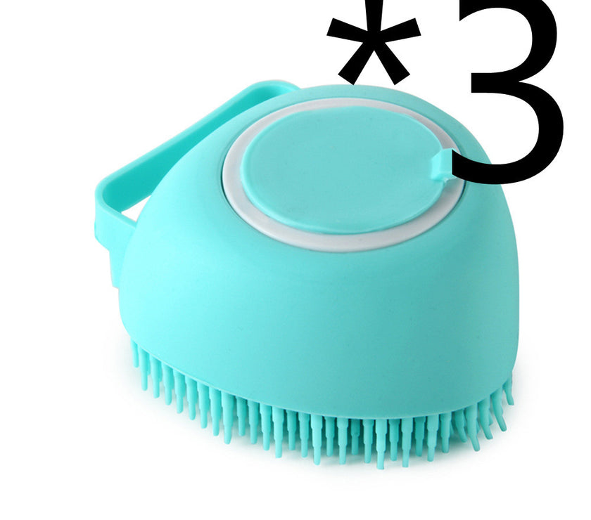 Silicone Dog Bath Massage Gloves Brush Pet Cat Bathroom Cleaning Tool Comb Brush For Dog Can Pour Shampoo Dog Grooming Supplies