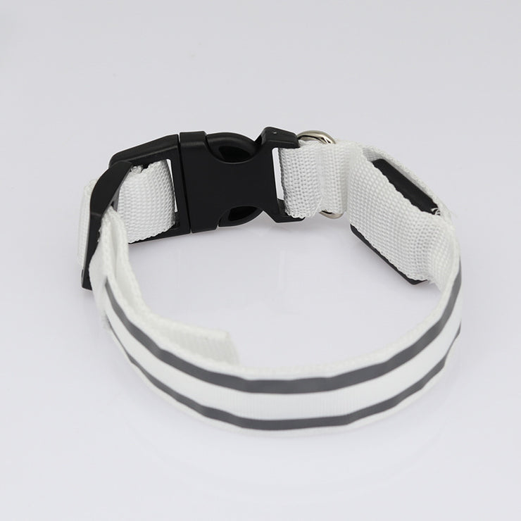 USB Rechargeable LED Reflective Dog Collar for Night Safety