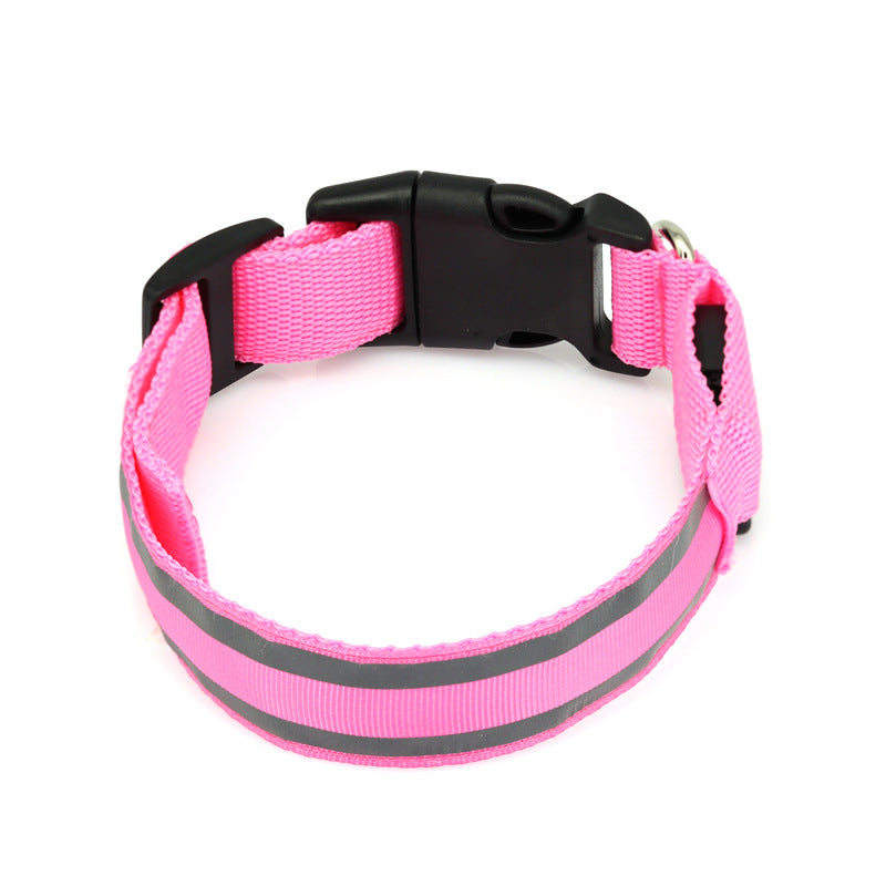 USB Rechargeable LED Reflective Dog Collar for Night Safety