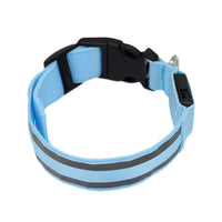 USB Rechargeable LED Reflective Dog Collar for Night Safety