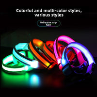 USB Rechargeable LED Reflective Dog Collar for Night Safety