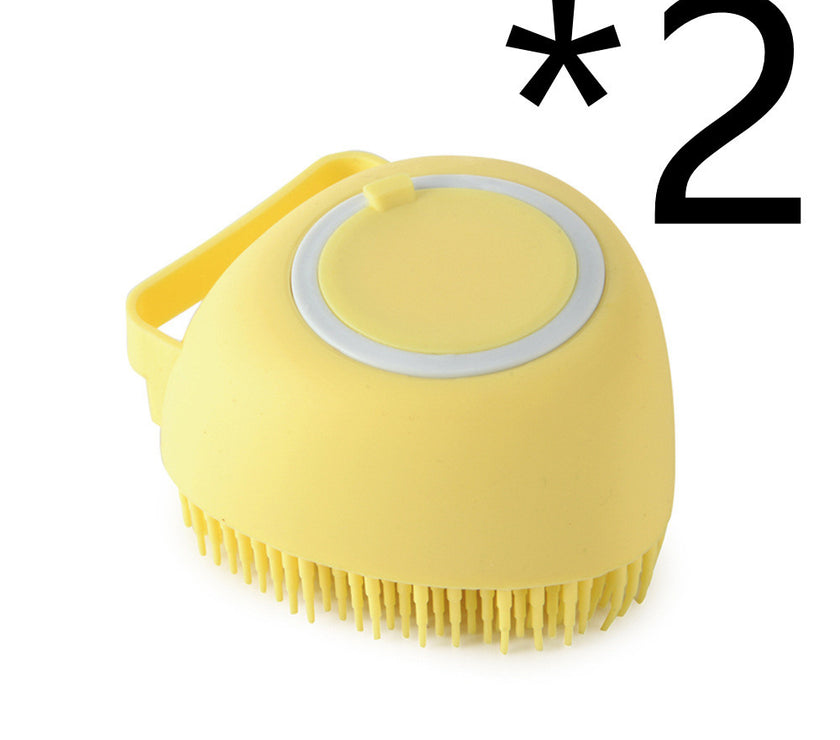Silicone Dog Bath Massage Gloves Brush Pet Cat Bathroom Cleaning Tool Comb Brush For Dog Can Pour Shampoo Dog Grooming Supplies