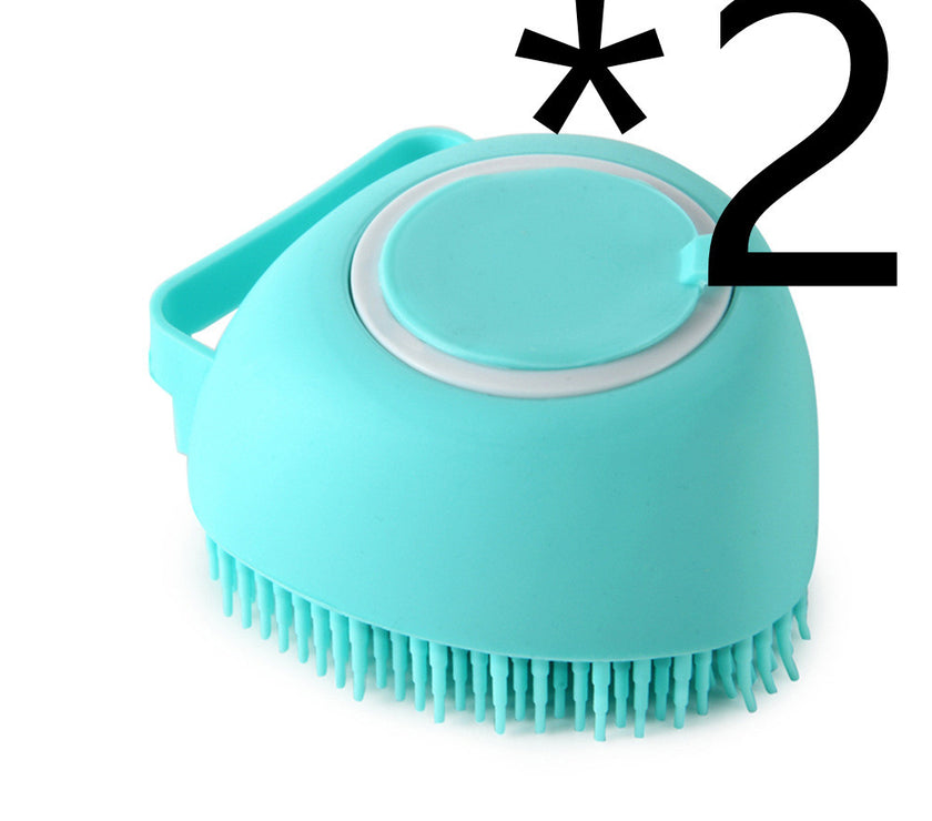 Silicone Dog Bath Massage Gloves Brush Pet Cat Bathroom Cleaning Tool Comb Brush For Dog Can Pour Shampoo Dog Grooming Supplies