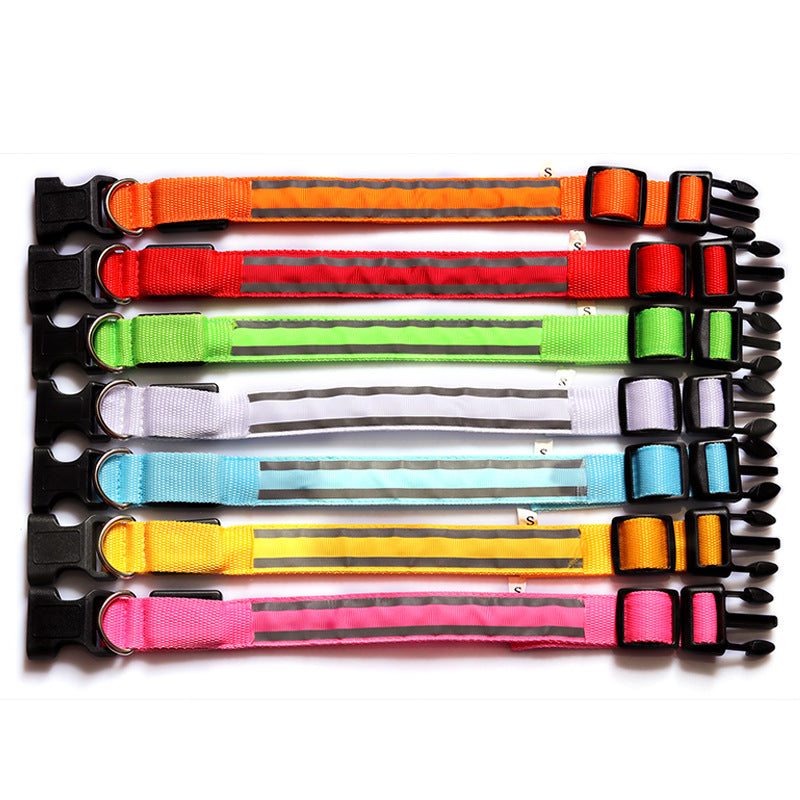 USB Rechargeable LED Reflective Dog Collar for Night Safety