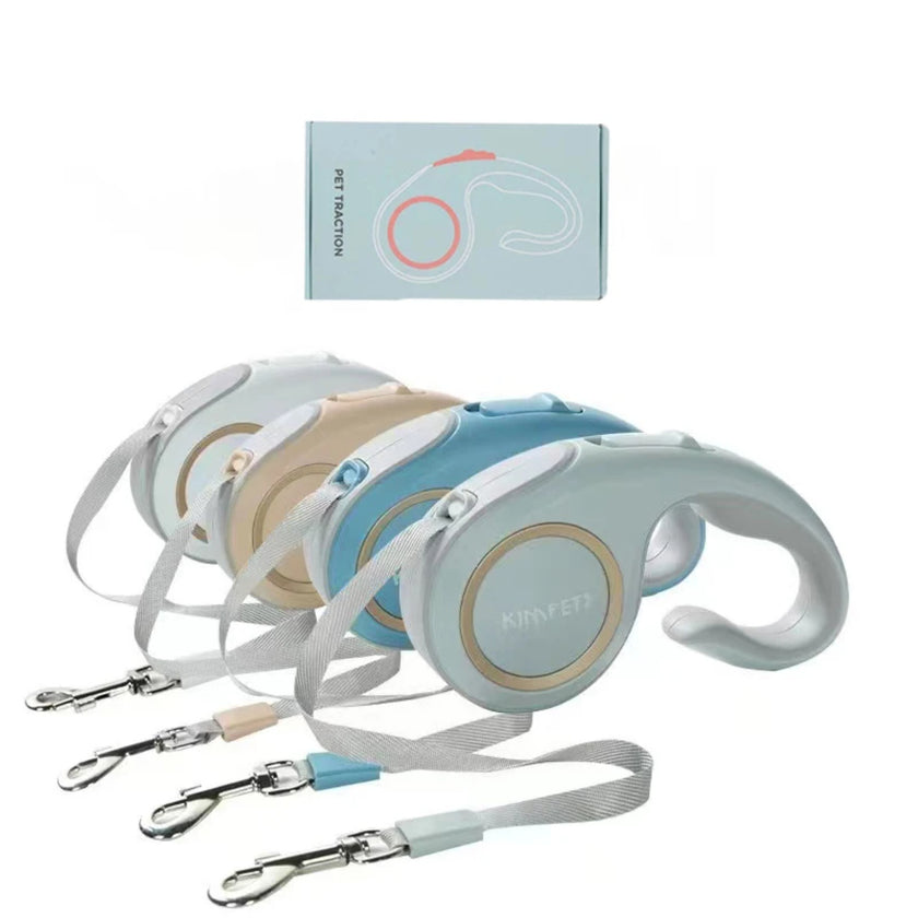 Durable Retractable Nylon Dog Leash - Automatic Extending Small Medium Pet Walking Lead Rope