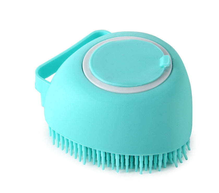 Silicone Dog Bath Massage Gloves Brush Pet Cat Bathroom Cleaning Tool Comb Brush For Dog Can Pour Shampoo Dog Grooming Supplies