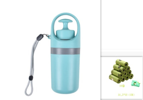 Portable Dog Pooper Scooper with Bag Dispenser & 8-Claw Shovel