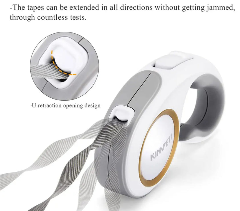 Durable Retractable Nylon Dog Leash - Automatic Extending Small Medium Pet Walking Lead Rope