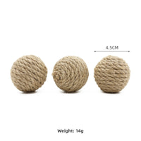 Pet Hemp Rope Ball with Sand Stone