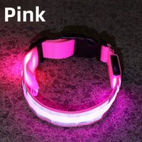 USB Rechargeable LED Reflective Dog Collar for Night Safety
